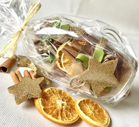 Prezent na Święta Świąteczny Kubek Herbata Suszone Pomarańcze
