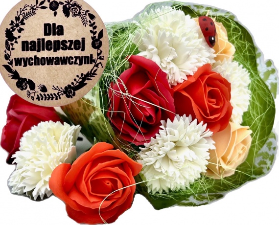 Mydlany Bukiet z Kwiatów Mydlanych Róże Mydlane Prezent dla Wychowawczyni