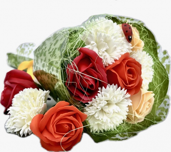 Mydlany Bukiet z Kwiatów Mydlanych Róże Mydlane Prezent dla Wychowawczyni