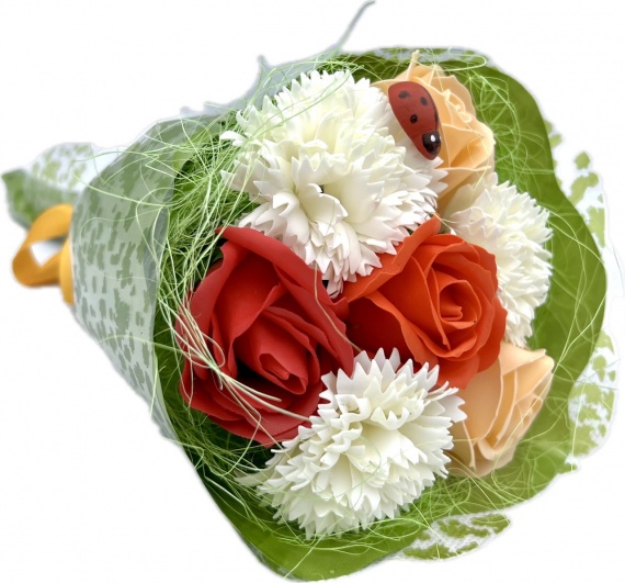 Mydlany Bukiet z Kwiatów Mydlanych Róże Mydlane Prezent dla Wychowawczyni