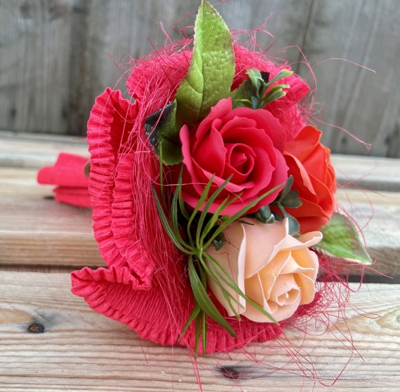 Bukiet z Kwiatów Mydlanych Róże Podziękowanie Prezent dla Wychowawczyni