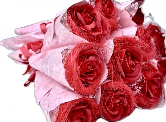 Duża MYDLANA RÓŻA mydlany kwiatek na zakończenie roku Dzień Nauczyciela