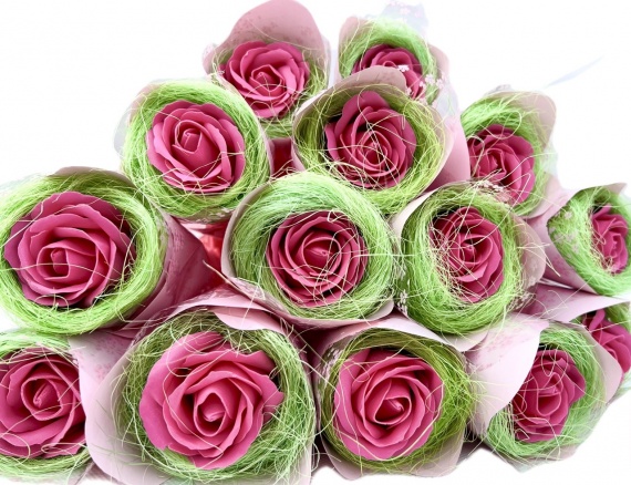 Kwiatek mydlany, mydlana róża na zakończenie roku, Dzień Nauczyciela, dla nauczycielki