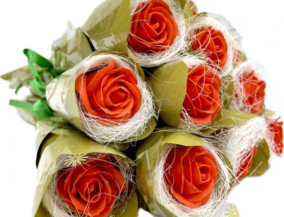 Prezent na Dzień Nauczyciela Zakończenie Roku Piękna MYDLANA RÓŻA Mydlane Kwiaty