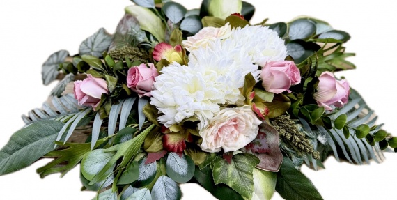 DUŻA PIĘKNA Wiązanka + BUKIET Stroik Kompozycja na Cmentarz Sztuczne Kwiaty