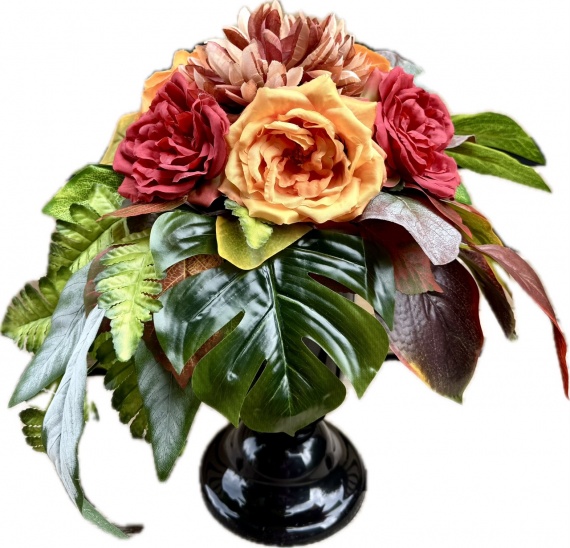 BUKIET Kompozycja do Wazonu Stroik Sztuczne KWIATY na Cmentarz Grób