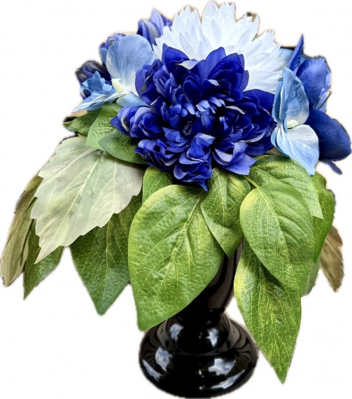 BUKIET Kompozycja do Wazonu Stroik Sztuczne KWIATY Chryzantemy na Cmentarz