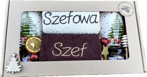 Oryginalny Ładny Prezent na Święta Świąteczny dla Szefa i Szefowej Ręczniki