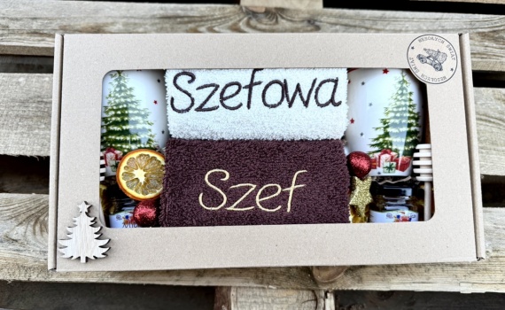Oryginalny Ładny Prezent na Święta Świąteczny dla Szefa i Szefowej Ręczniki