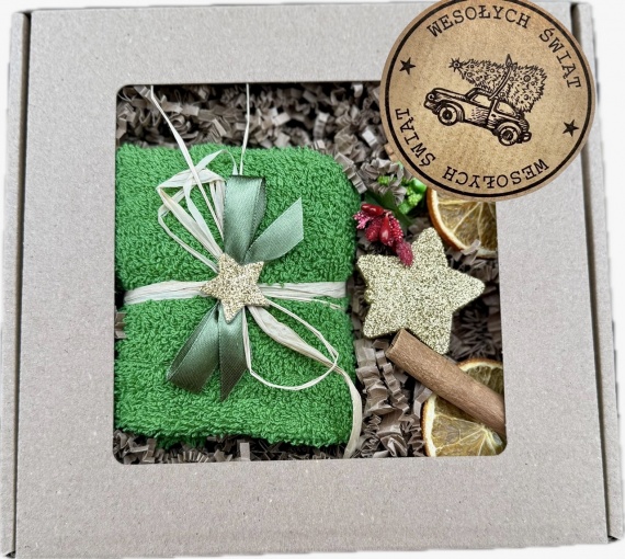 Uroczy Prezent na Święta Świąteczny dla Praconików Klientów Ręcznik Box