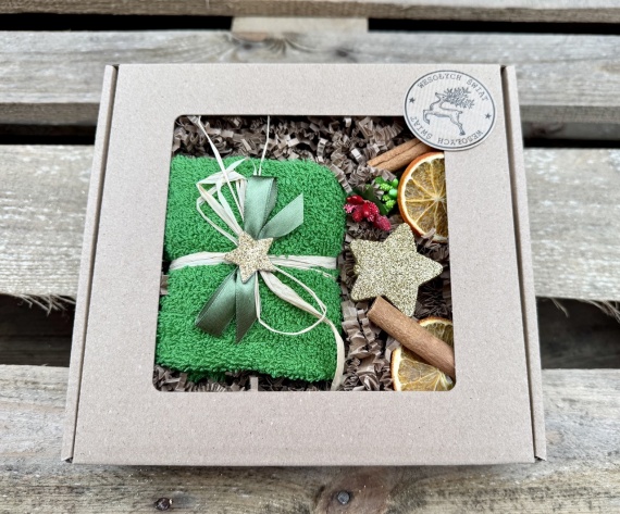 Uroczy Prezent na Święta Świąteczny dla Praconików Klientów Ręcznik Box