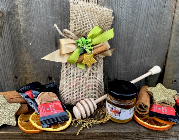 Super Prezent na Święta Zestaw Prezentowy pod Choinkę Herbat Miód Czekolada