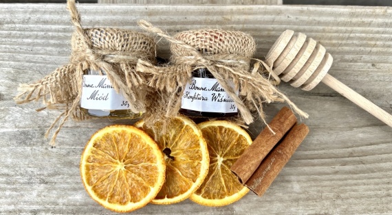 SUPER Prezent na Święta PIĘKNY ZESTAW Herbata Miód