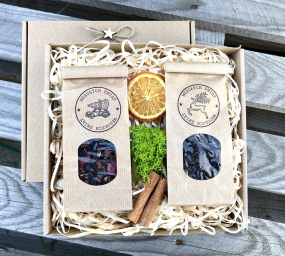 PREZENT na Święta Kosz Prezentowy Box HERBATA