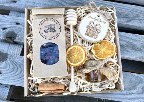 Prezent na Święta ŚWIĄTECZNY ZESTAW Herbata Miód