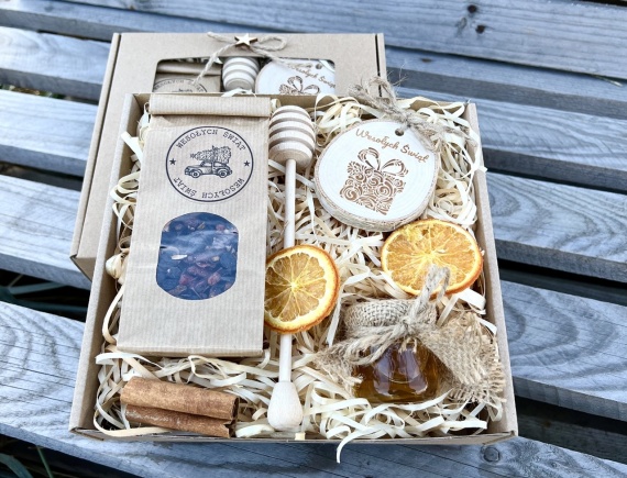 Prezent na Święta ŚWIĄTECZNY ZESTAW Herbata Miód