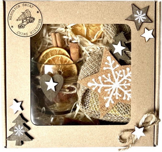 Świąteczny ZESTAW PIĘKNY Prezent na Święta pod Choinkę Kubek Herbata