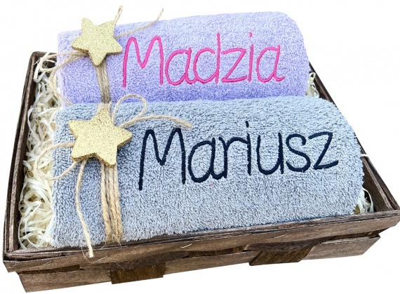 Prezent na Święta Ręczniki z Haftem dla Mamy Taty