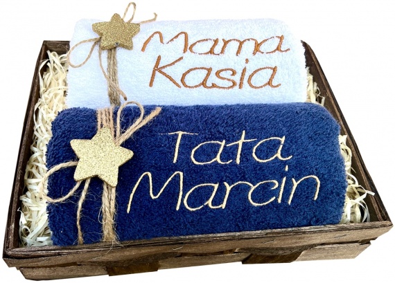 Prezent na Święta Ręczniki z Haftem dla Mamy Taty
