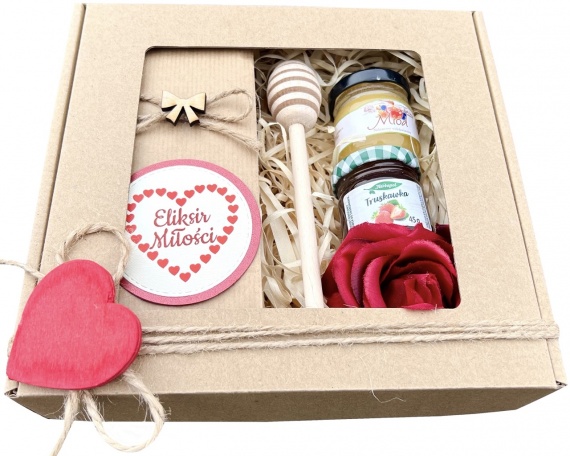 Prezent na Walentynki ZESTAW HERBATA MIÓD DŻEM