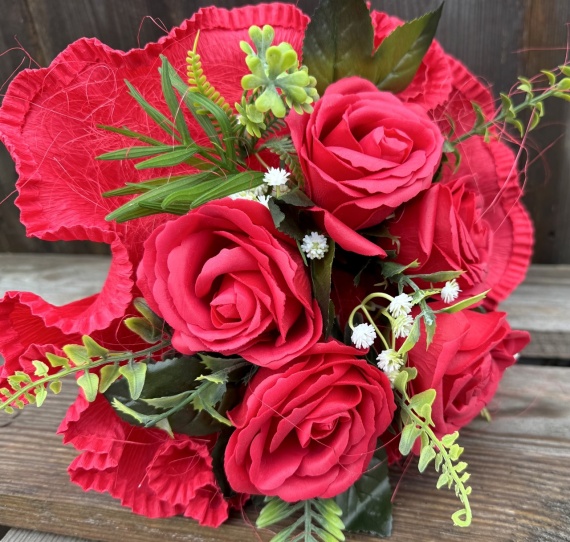 Prezent na Walentynki DUŻY UROCZY Bukiet Mydlany Róże Mydlane GRUBY Ręcznik