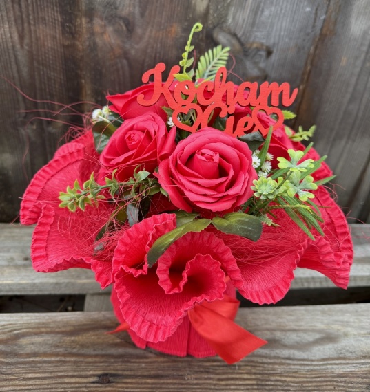 Prezent na Walentynki DUŻY UROCZY Bukiet Mydlany Róże Mydlane GRUBY Ręcznik