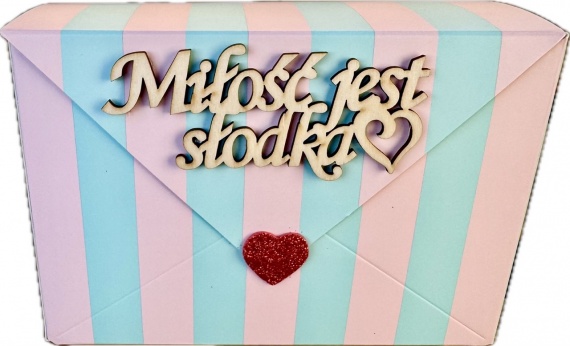 Słodki Prezent na Walentynki dla Dziewczyny Chłopaka Box Kosz Prezentowy