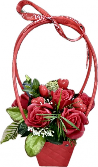 Mydlany Bukiet z Róż Czerwone Mydlane Róże FlowerBox Prezent na Walentynki