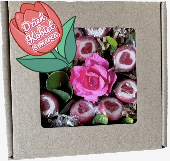 Prezent na Dzień Kobiet Box Prezentowy dla dziewczynek z klasy Koleżanek cukierki