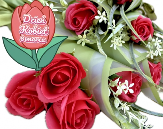Super Prezent na Dzień Kobiet Piękna Mydlana Róża Mydlane Róże Kwiaty
