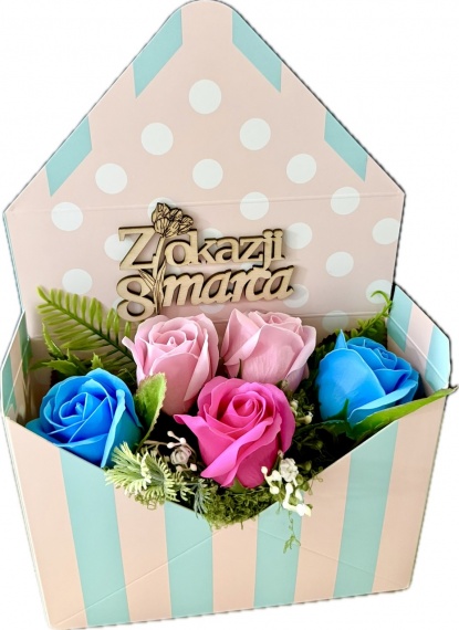 Prezent na Dzień Kobiet Bukiet Kwiatów Mydlanych Mydlane Kwiaty Róże