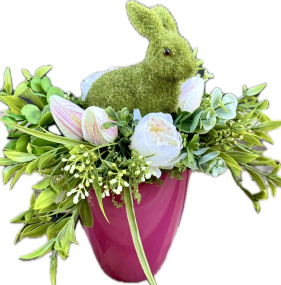 Stroik Wielkanocny Zając na Wielkanoc Dekoracja na Stół do Salonu Biura