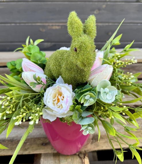 Stroik Wielkanocny Zając na Wielkanoc Dekoracja na Stół do Salonu Biura