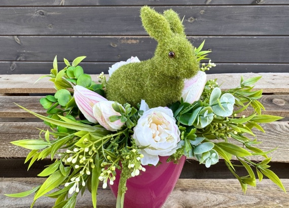 Stroik Wielkanocny Zając na Wielkanoc Dekoracja na Stół do Salonu Biura