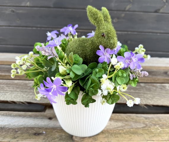 Stroik Wielkanocny Zając na Wielkanoc Dekoracja na Stół do Salonu Biura