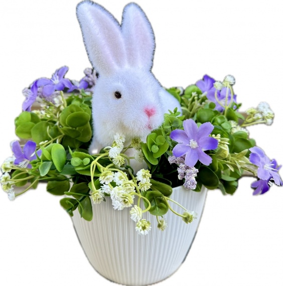 Stroik Wielkanocny Zając na Wielkanoc Dekoracja na Stół do Salonu Biura