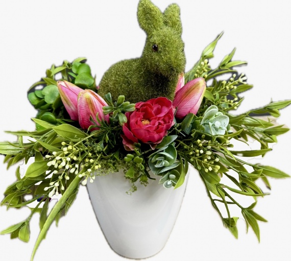 Stroik Wielkanocny Kwiatowy na Wielkanoc Ozdoba Dekoracja na Stół do salonu