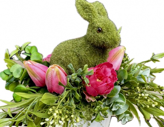 Stroik Wielkanocny Kwiatowy na Wielkanoc Ozdoba Dekoracja na Stół do salonu