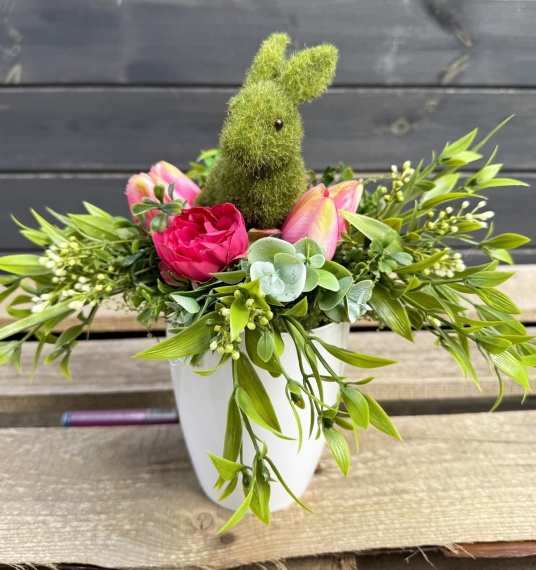Stroik Wielkanocny Kwiatowy na Wielkanoc Ozdoba Dekoracja na Stół do salonu