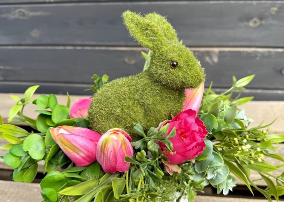 Stroik Wielkanocny Kwiatowy na Wielkanoc Ozdoba Dekoracja na Stół do salonu