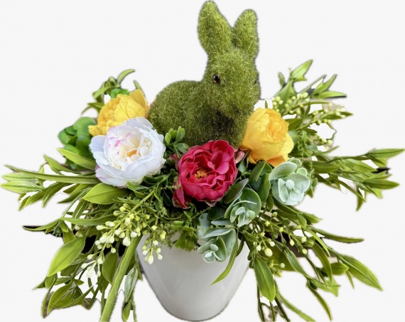 Stroik Wielkanocny Kwiatowy na Wielkanoc Ozdoba Dekoracja na Stół do salonu