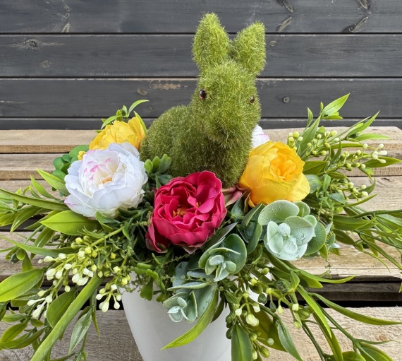 Stroik Wielkanocny Kwiatowy na Wielkanoc Ozdoba Dekoracja na Stół do salonu