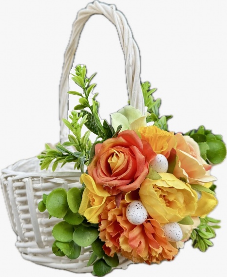 Piękna DEKORACJA na Koszyk na święconkę Koszyczek do święconki na Wielkanoc
