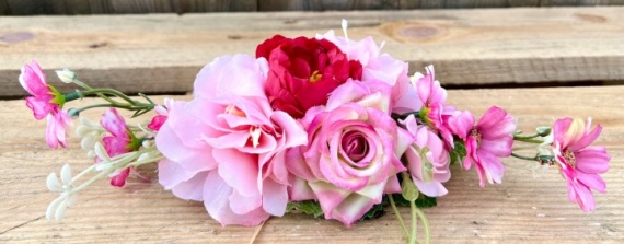 Koszyk Kosz Koszyczek Wiklinowy Wielkanocny do Święconki z dekoracją kwiaty