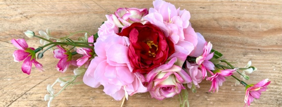 Koszyk Kosz Koszyczek Wiklinowy Wielkanocny do Święconki z dekoracją kwiaty