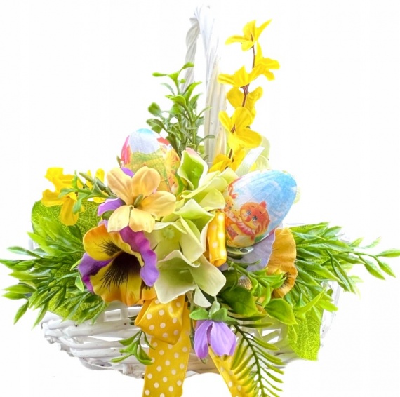 Koszyk koszyczek z ozdobą na Święconkę Wielkanoc wielkanocny do święconki