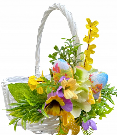 Koszyk koszyczek z ozdobą na Święconkę Wielkanoc wielkanocny do święconki