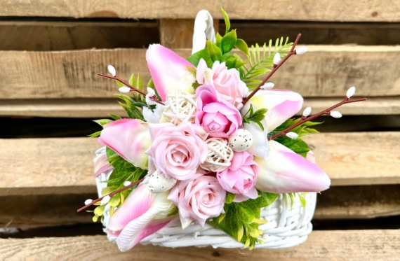 Wielkanocny DUŻY Koszyk na święconkę do święconki koszyczek Wielkanoc kosz