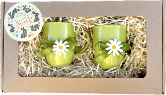 Upominek Prezent od Zajączka na Wielkanoc Wielkanocny Zestaw Kubków Kubki