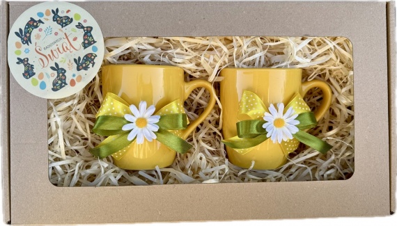 Upominek Prezent od Zajączka na Wielkanoc Wielkanocny Zestaw Kubków Kubki